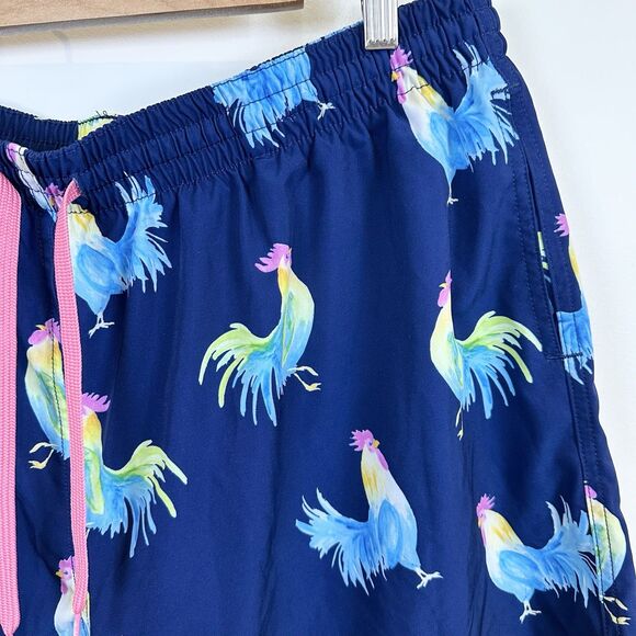Chubbies Swim Trunks Men's XXL Blue Rooster The Fowl Play Shorts NO LINER - Picture 2 of 10